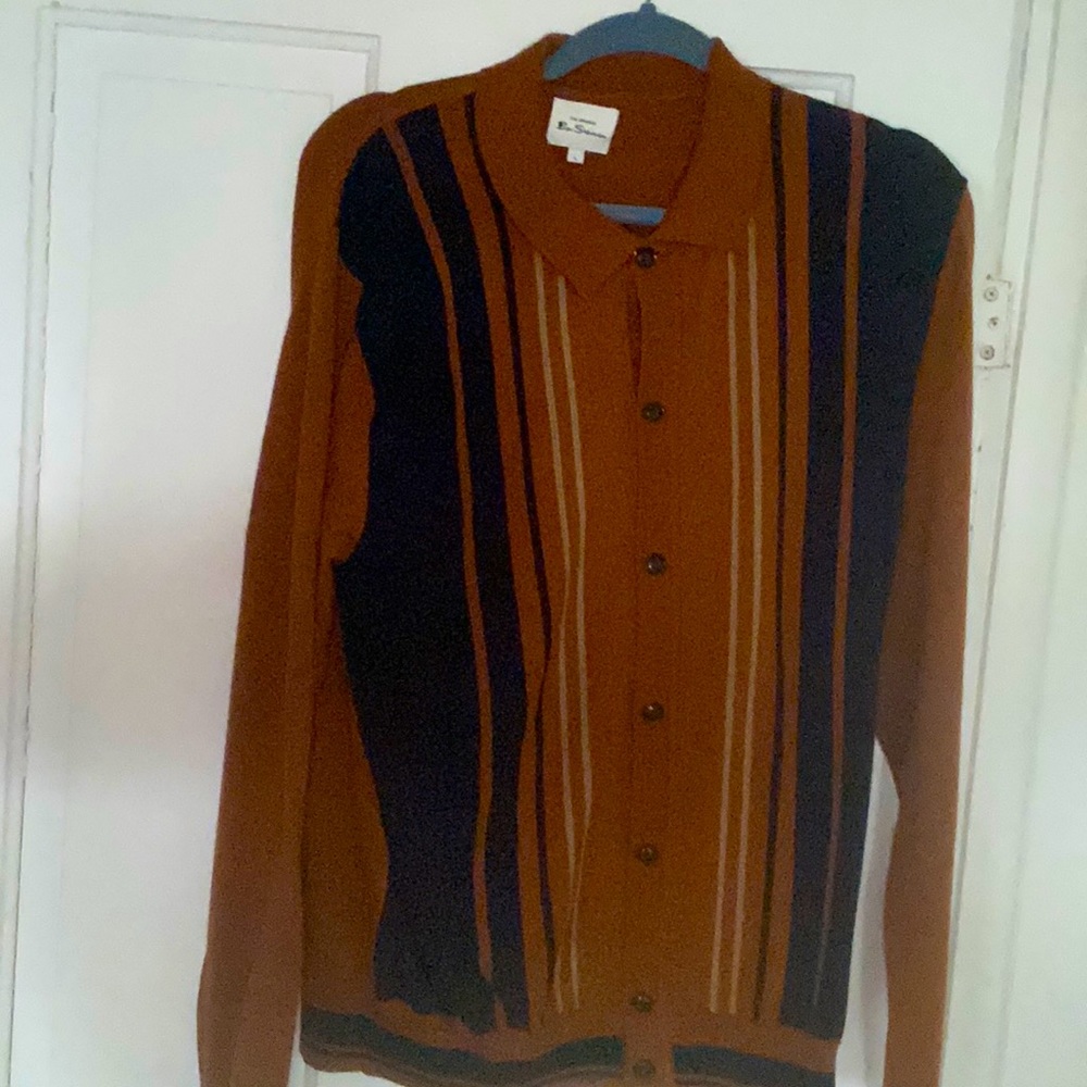 Ben Sherman Caramel Striped Regular Fit Polo